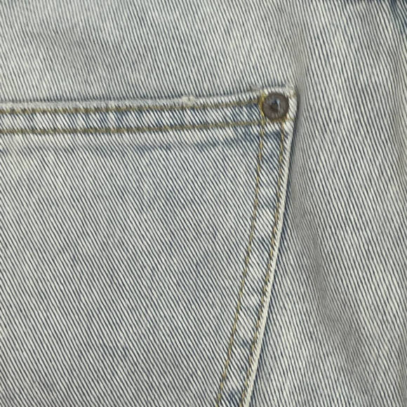 Free People Jean Shorts Womens 26 Distressed High Waist Lace Trim Boho Festival - Picture 6 of 7